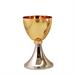 GOLD PLATED CHALICE  WITH SILVER-TONE BASE