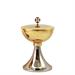 GOLD PLATED CIBORIUM  WITH SILVER-TONE BASE