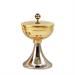 TWO-TONE CIBORIUM WITH HAMMERED SAUCER