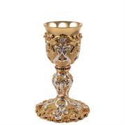 CALICE DORATO CON DECORO BAROCCO ARGENTATO