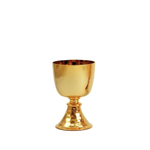 TRAVEL CHALICE WITH HAMMERED BASE