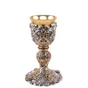 CALICE ARGENTATO CON DECORO BAROCCO DORATO