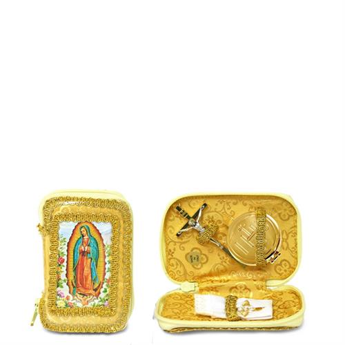 ASTUCCIO PORTAVIATICO MADONNA GUADALUPE GIALLO