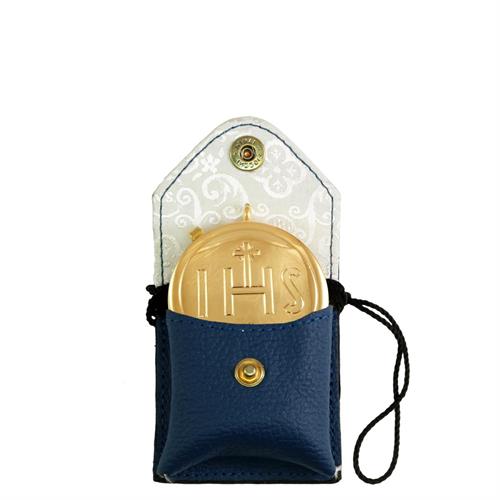 BLUE GENUINE LEATHER PYX CASE WITH IHS PYX